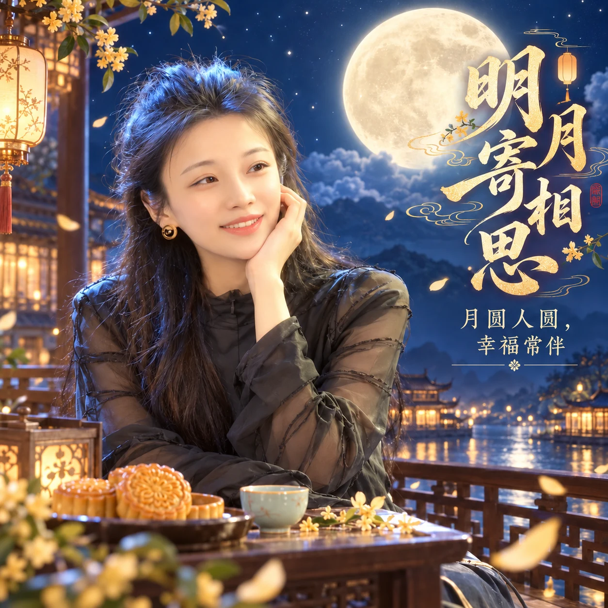 明月寄相思，思月生活照片